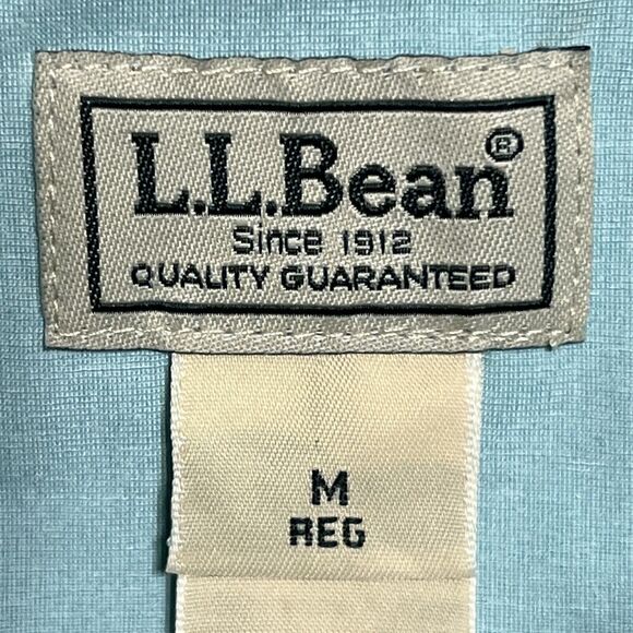 L.L. Bean No Fly Zone Shirt Women's M Blue Repellant Performance Outdoor UPF 50+ - Picture 4 of 17